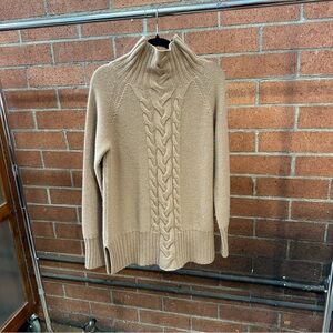 ‘S MaxMara Cable Knit Turtleneck Sweater - Brown